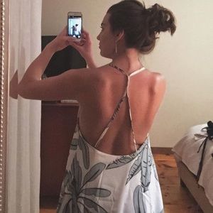 Open Back Tropical Dress